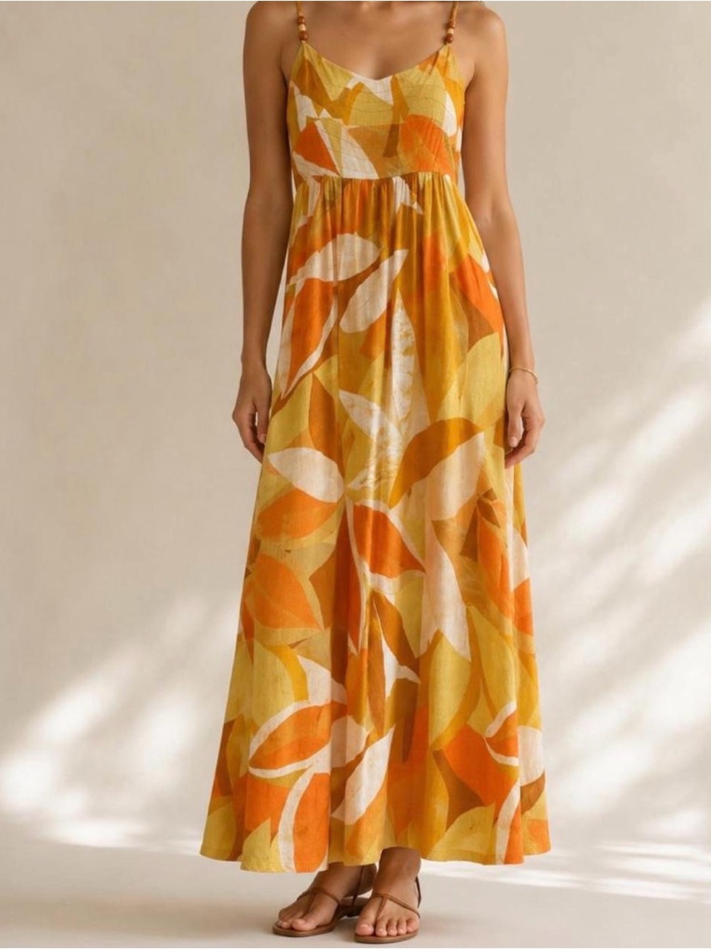1 State yellow floral maxi dress